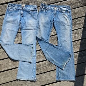 2 Pr BKE Light Blue Women's Boot Cut Jeans